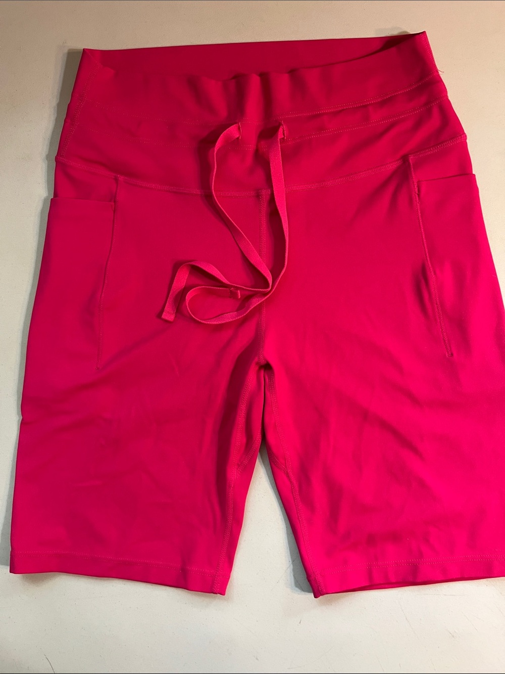 Baleaf Women’s High-Waist Bike Shorts in Fuchsia Pink